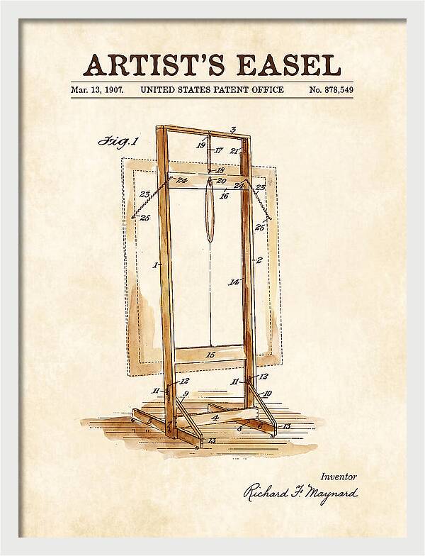 Artist's Easel Watercolor Patent Us878549a