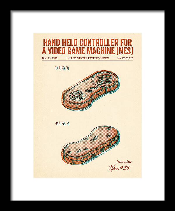 Hand Held Controller For A Video Game Machine Snes Retro Patent Usd325225s