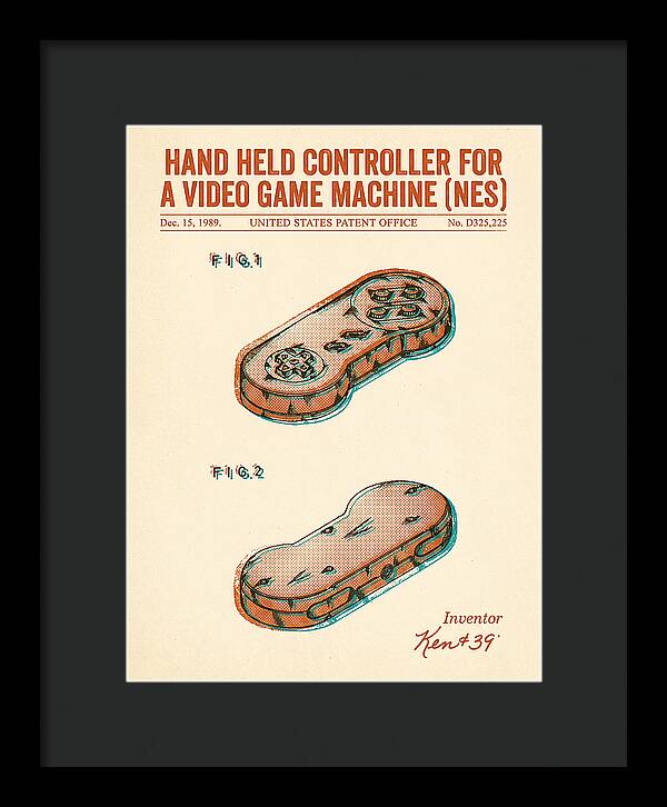 Hand Held Controller For A Video Game Machine Snes Retro Patent Usd325225s