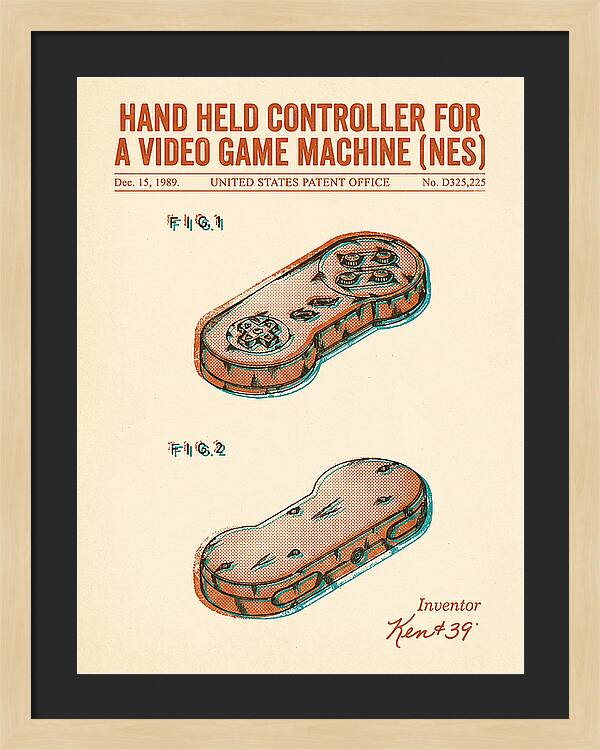 Hand Held Controller For A Video Game Machine Snes Retro Patent Usd325225s