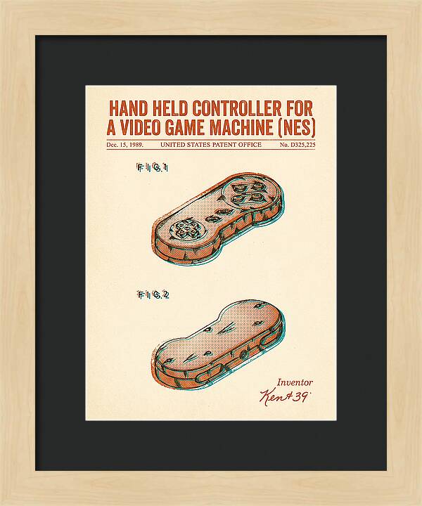 Hand Held Controller For A Video Game Machine Snes Retro Patent Usd325225s