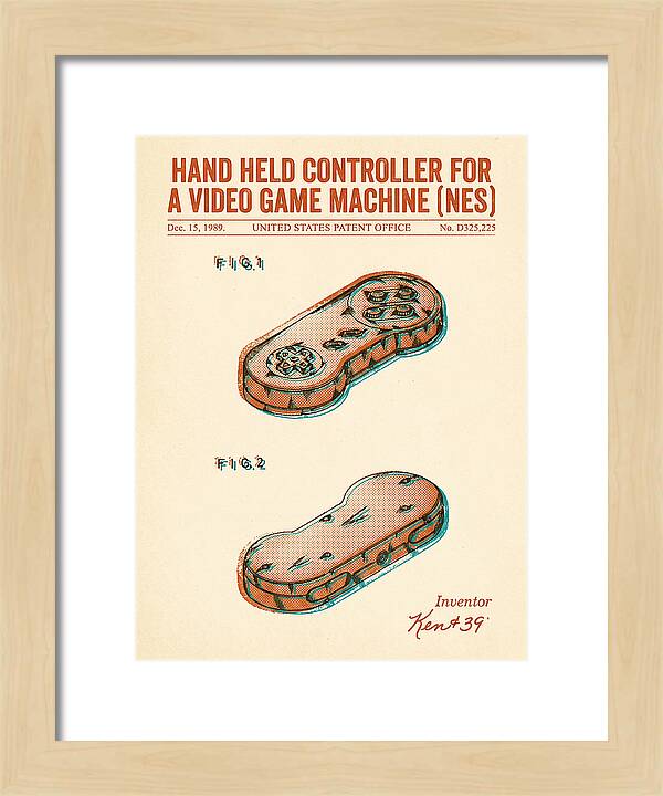 Hand Held Controller For A Video Game Machine Snes Retro Patent Usd325225s