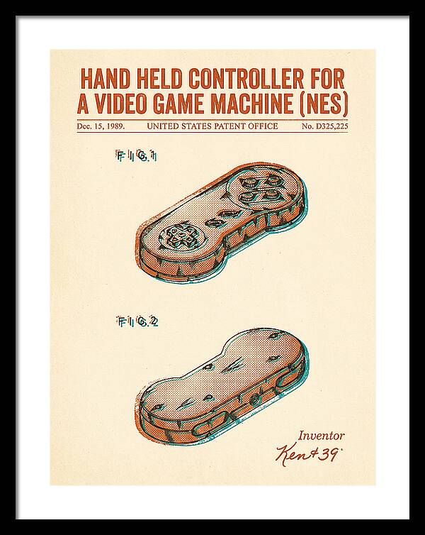 Hand Held Controller For A Video Game Machine Snes Retro Patent Usd325225s