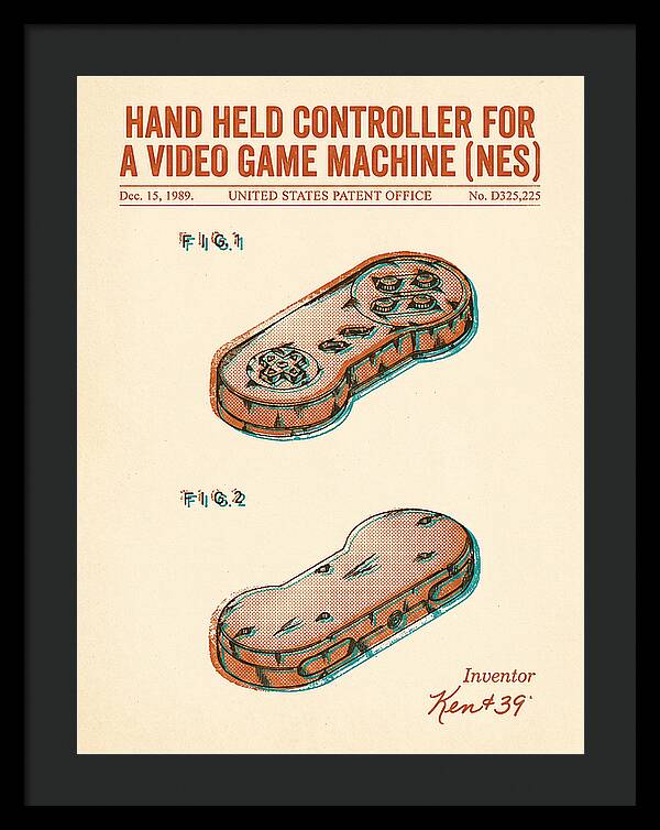 Hand Held Controller For A Video Game Machine Snes Retro Patent Usd325225s