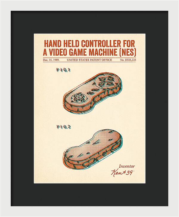 Hand Held Controller For A Video Game Machine Snes Retro Patent Usd325225s