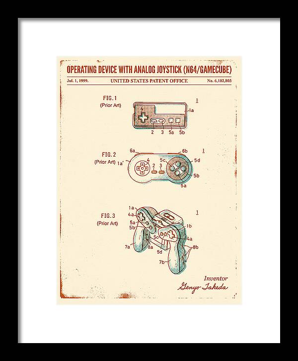 Nintendo N64 Controller Retro Patent Us6102803a