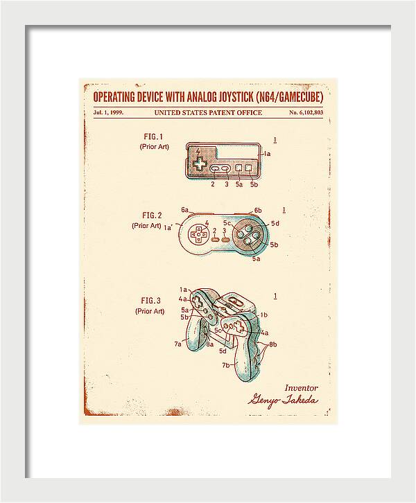 Nintendo N64 Controller Retro Patent Us6102803a