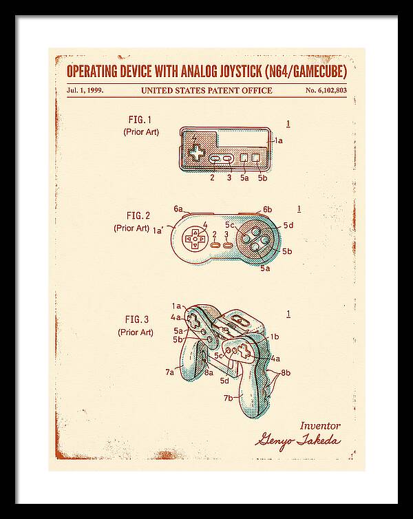 Nintendo N64 Controller Retro Patent Us6102803a