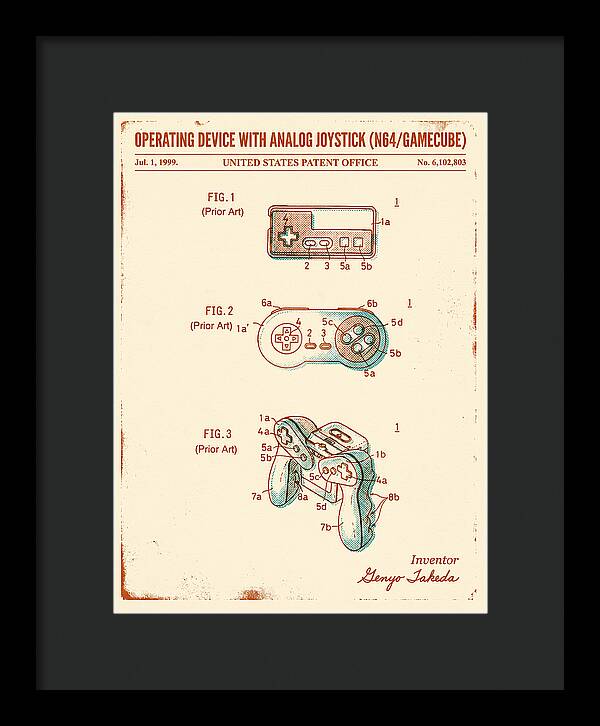 Nintendo N64 Controller Retro Patent Us6102803a