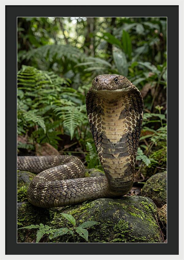 Asian Cobra Displaying Its Hood