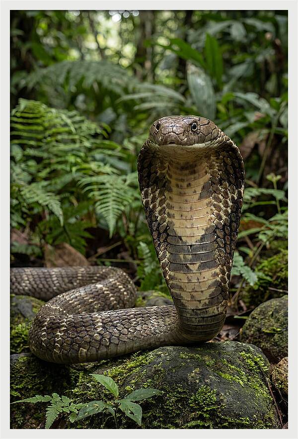 Asian Cobra Displaying Its Hood
