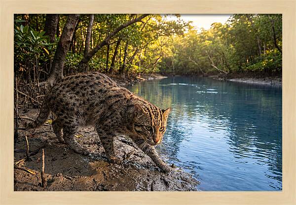 Asian Fishing Cat In Action