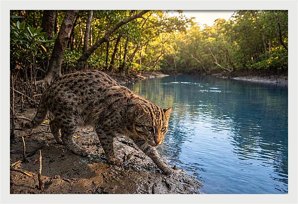 Asian Fishing Cat In Action