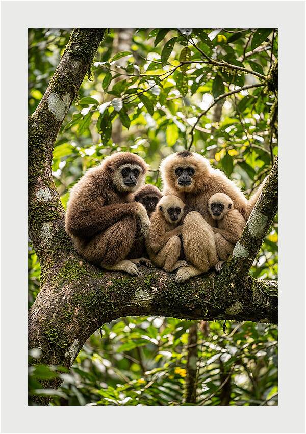 Asian Gibbon Family Gathering