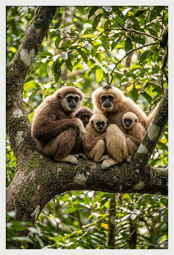 Asian Gibbon Family Gathering