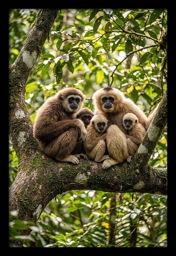 Asian Gibbon Family Gathering