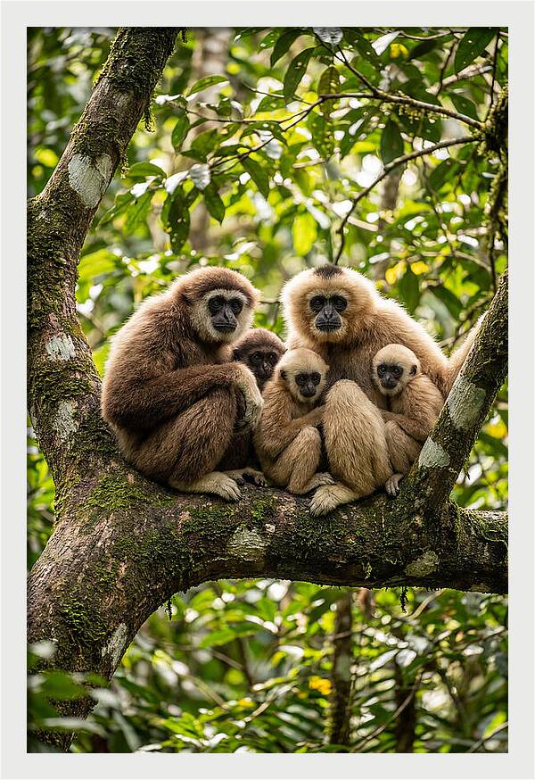 Asian Gibbon Family Gathering