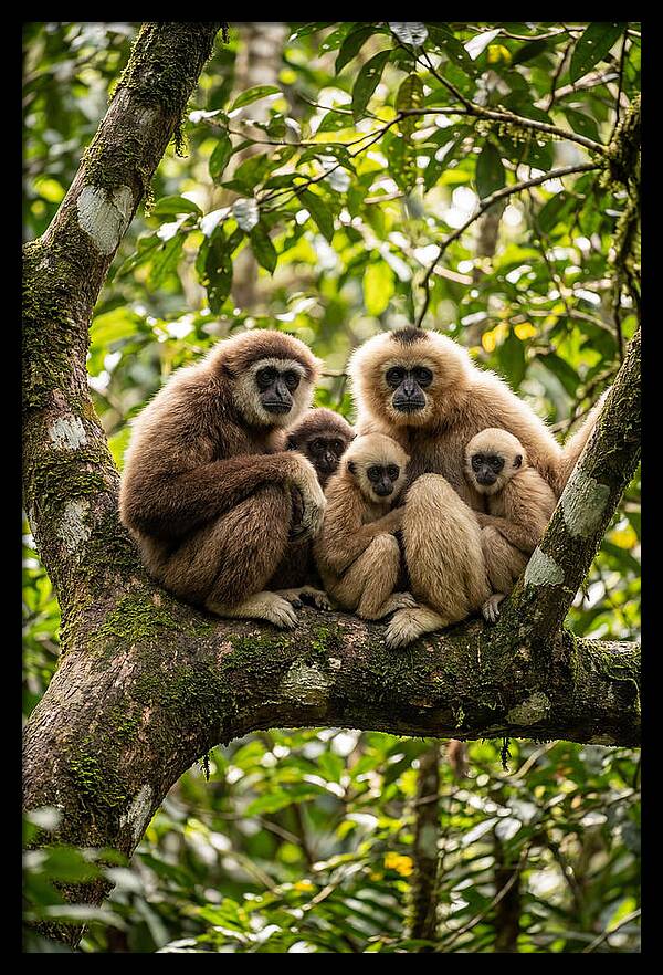 Asian Gibbon Family Gathering
