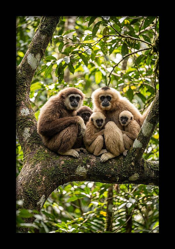 Asian Gibbon Family Gathering