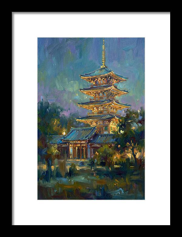 Asian Pagoda At Dusk