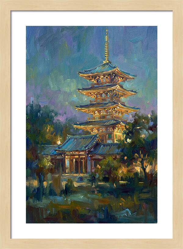 Asian Pagoda At Dusk