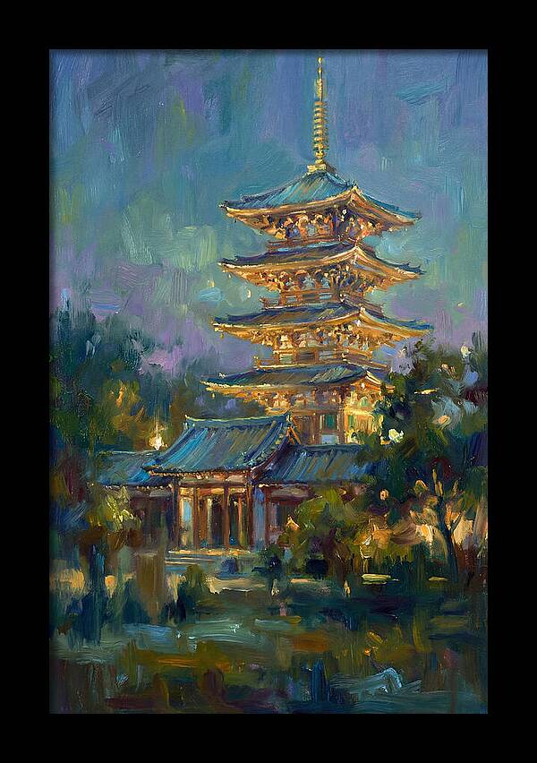 Asian Pagoda At Dusk