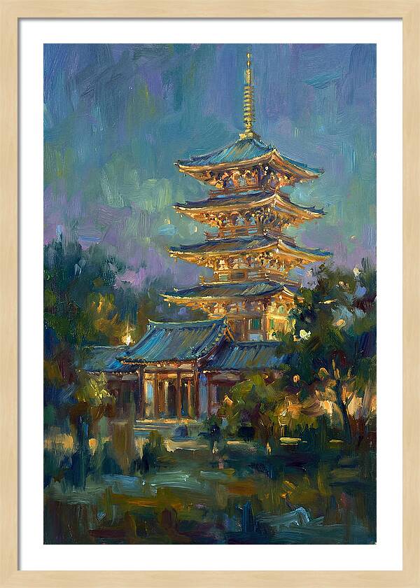 Asian Pagoda At Dusk