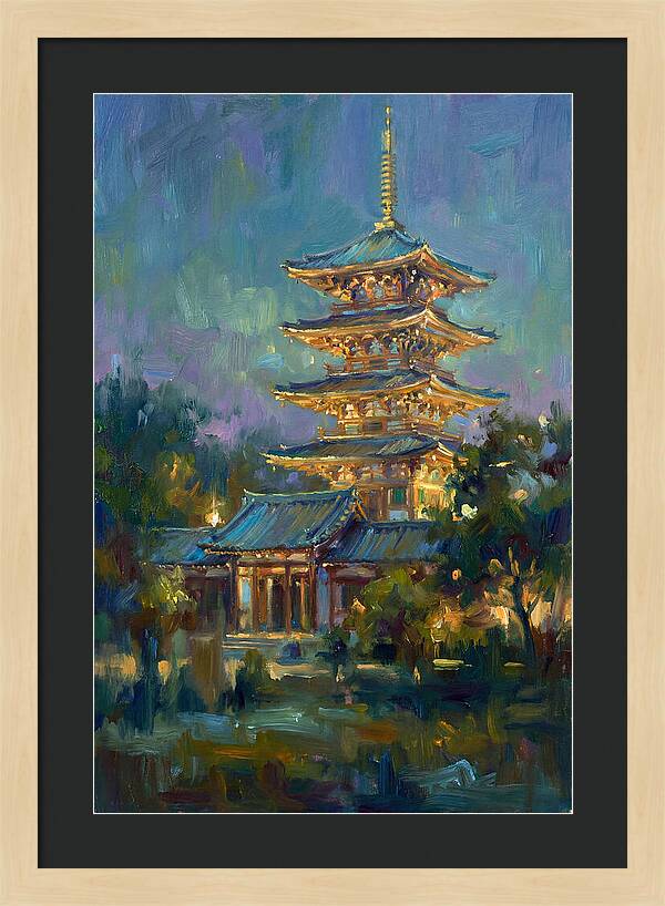 Asian Pagoda At Dusk