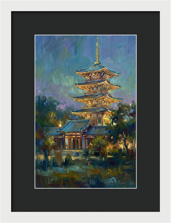 Asian Pagoda At Dusk
