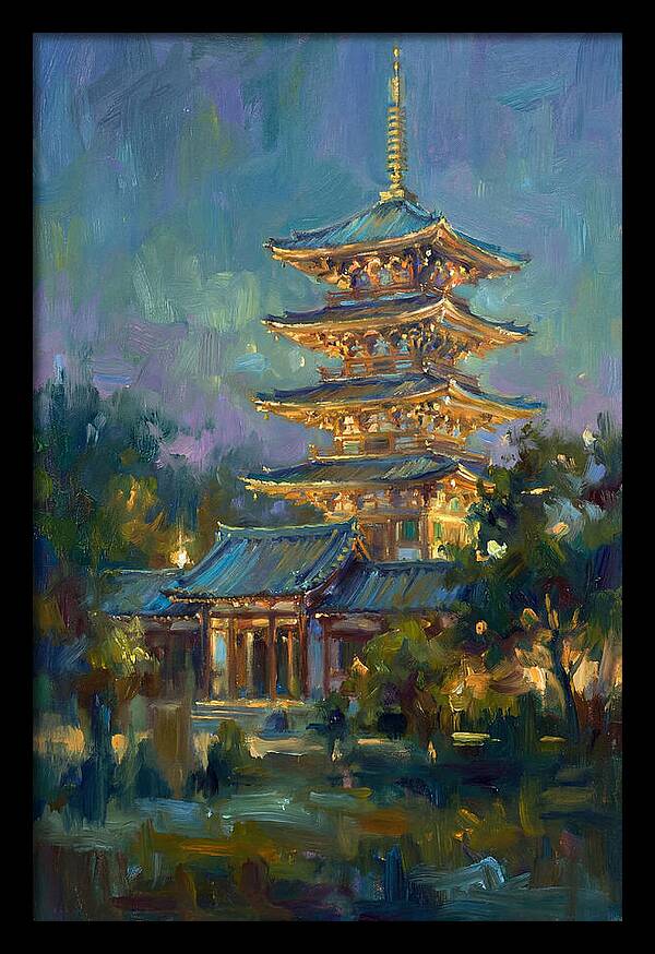 Asian Pagoda At Dusk