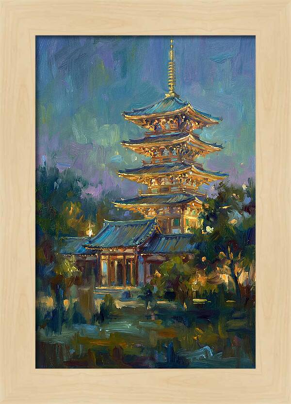 Asian Pagoda At Dusk