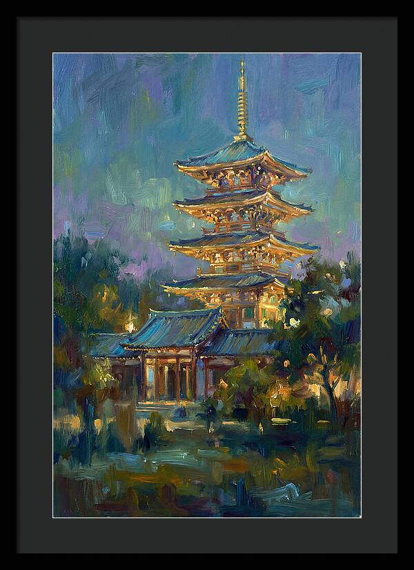 Asian Pagoda At Dusk