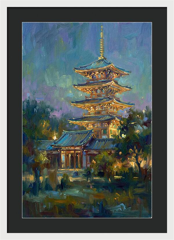Asian Pagoda At Dusk
