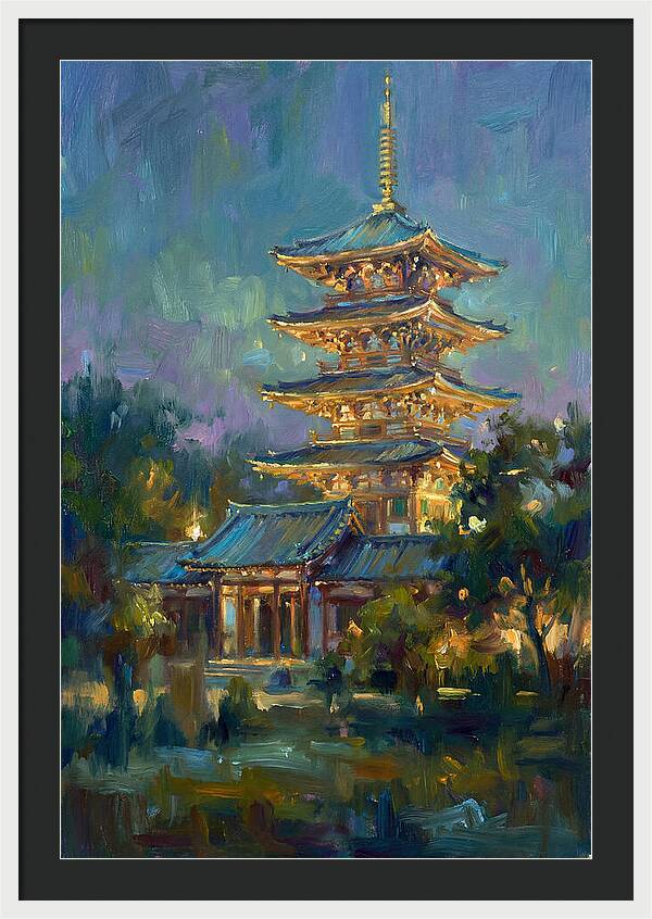 Asian Pagoda At Dusk