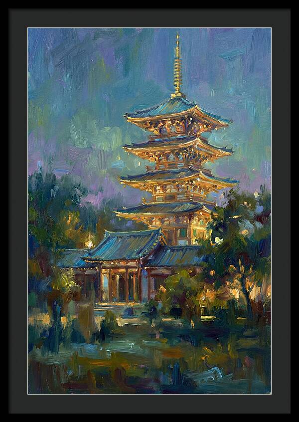 Asian Pagoda At Dusk