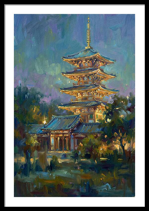 Asian Pagoda At Dusk