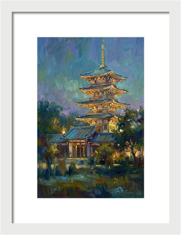 Asian Pagoda At Dusk
