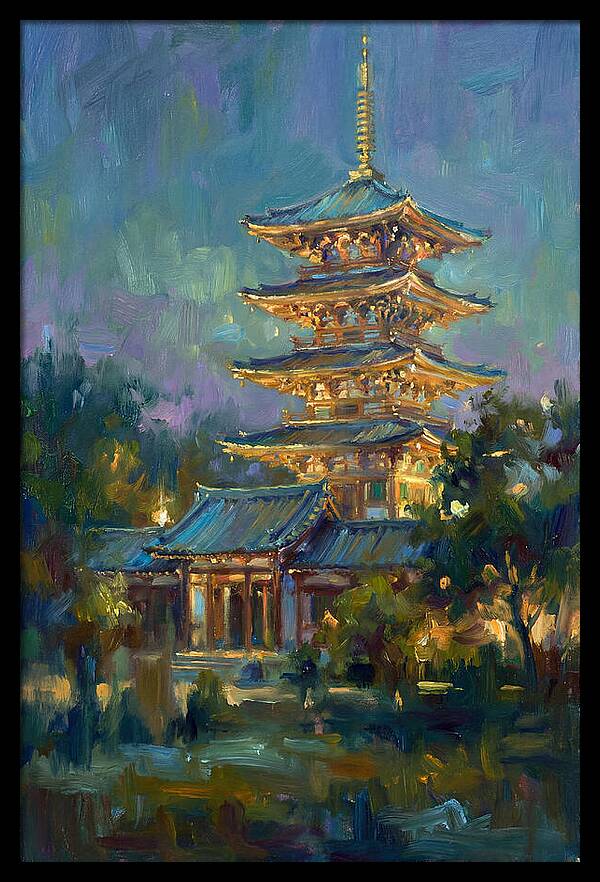 Asian Pagoda At Dusk