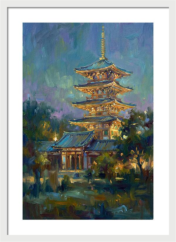 Asian Pagoda At Dusk