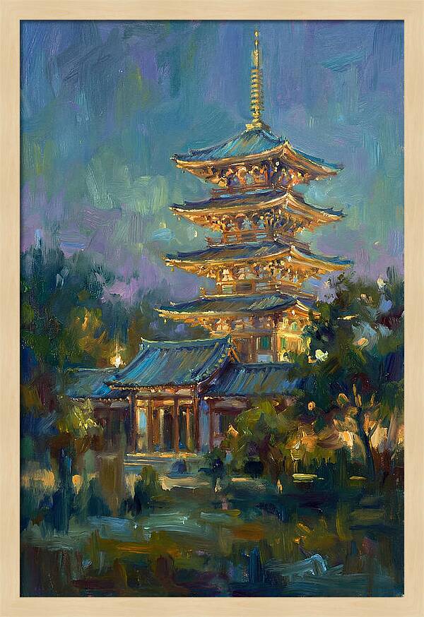 Asian Pagoda At Dusk