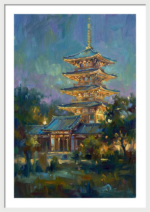 Asian Pagoda At Dusk