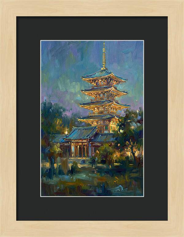 Asian Pagoda At Dusk