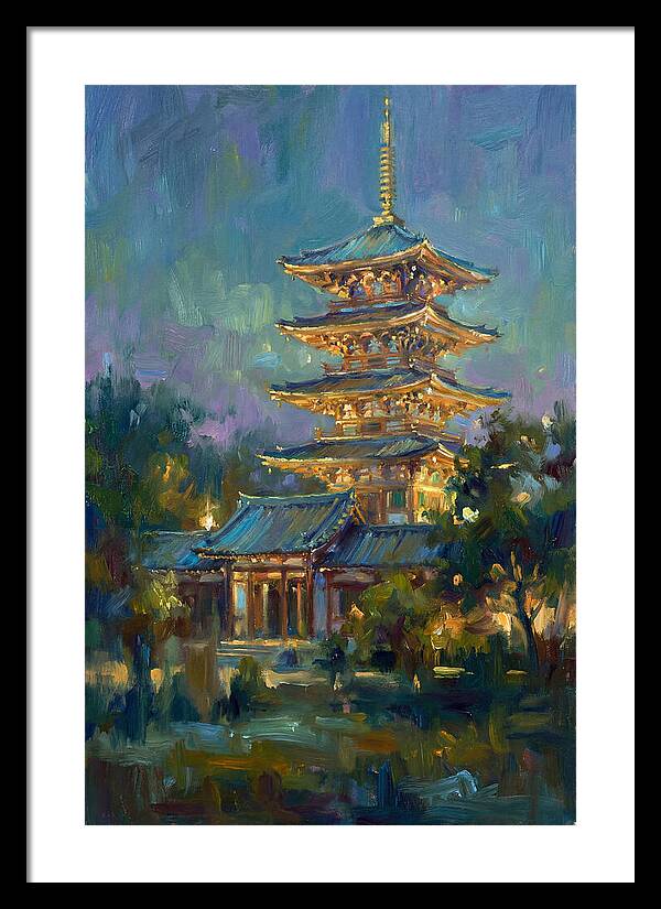 Asian Pagoda At Dusk