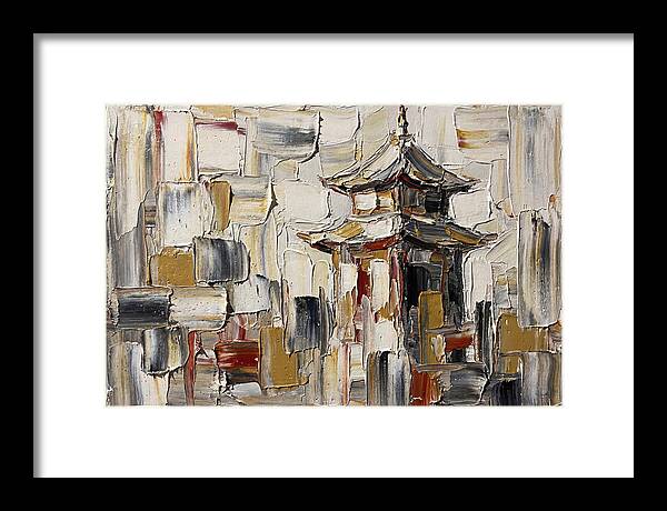 Asian Pagoda In Palette Knife Style