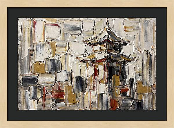 Asian Pagoda In Palette Knife Style