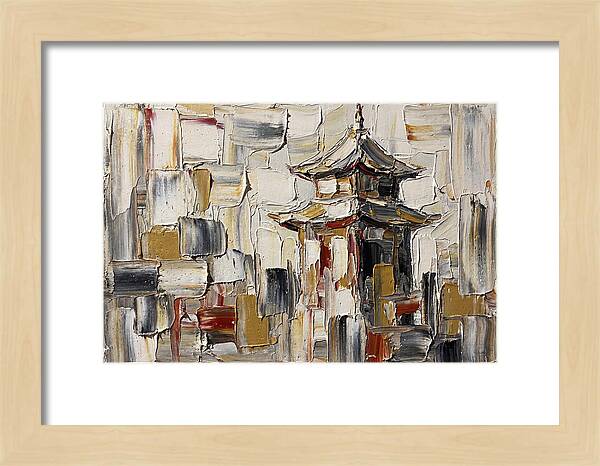 Asian Pagoda In Palette Knife Style