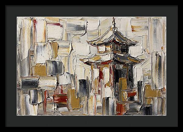 Asian Pagoda In Palette Knife Style