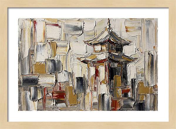 Asian Pagoda In Palette Knife Style