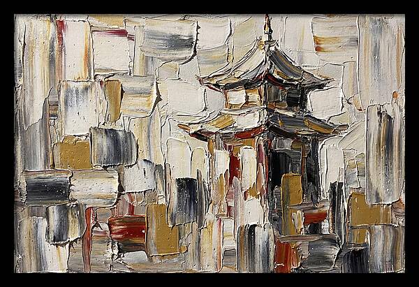 Asian Pagoda In Palette Knife Style