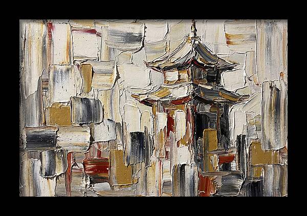 Asian Pagoda In Palette Knife Style